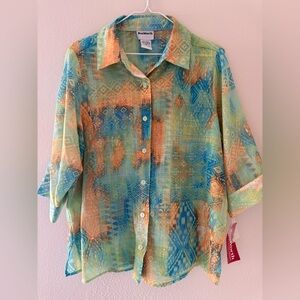 BonWorth Multicolor Geometric Blouse